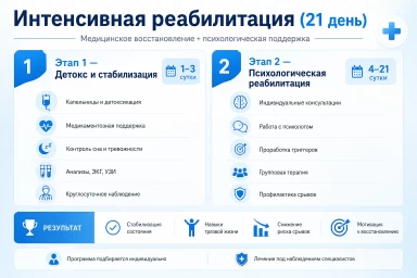 Реабилитация за 21 день в Одинцово
